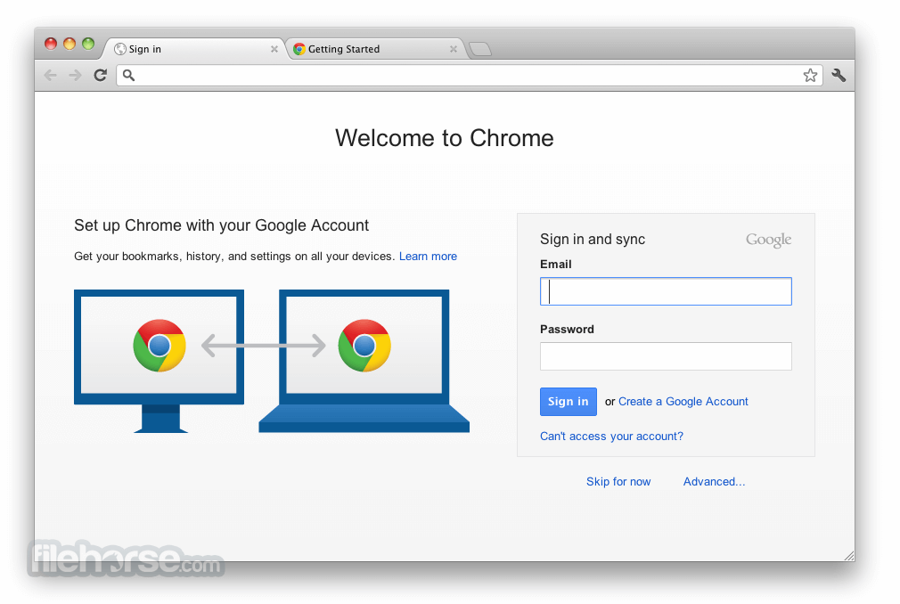 Download chrome on my laptop